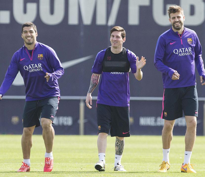 Suárez, Messi y Piqué fueron de los escogidos para la prueba. (EFE)