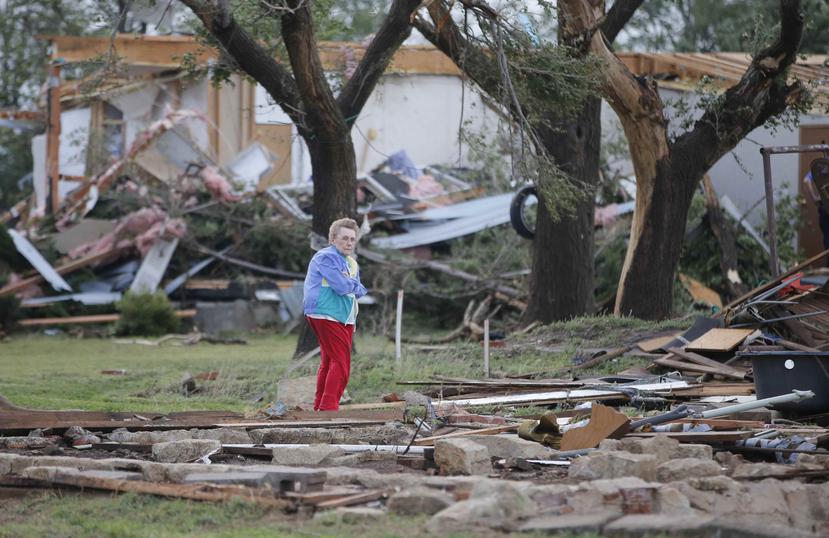 La casa de la señora Charmaine Foraker quedó destruida en Kansas. (AP)