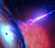 Imagen de un agujero negro con una nebulosa de estrellas. (Archivo/Shutterstock)