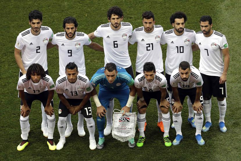 Selección de Egipto durante un partido del Mundial. (AP)