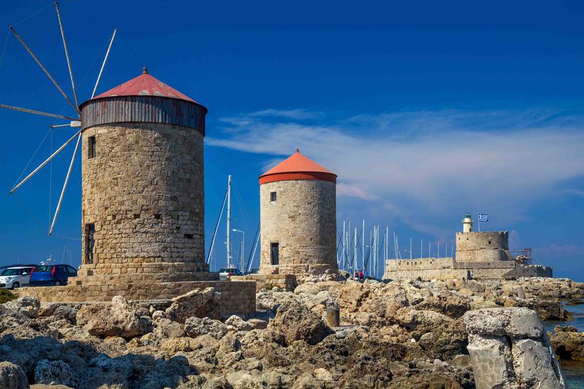 Molinos de Mandrake, isla griega de Rodas (Foto: Shutterstock.com)