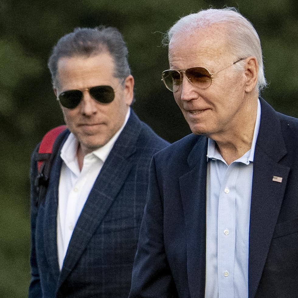 Hunter Biden y su padre, el presidente Joe Biden.