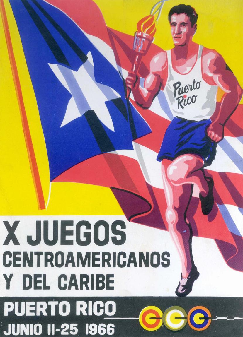 Afiche oficial de los X Juegos Centroamericanos y del Caribe que se celebraron en San Juan. (GFR Media)