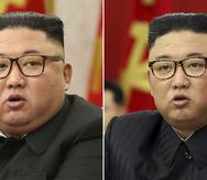 El fotomontaje muestra el cambio físico del líder norcoreano Kim Jong-un tras bajar de peso.