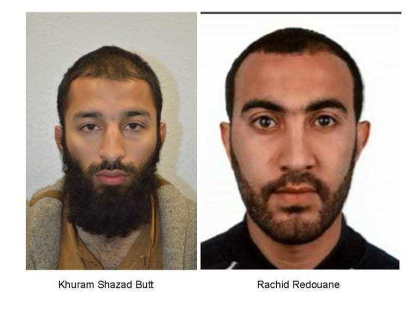 Khuram Shazad Butt y Rachid Redouane, dos de los sospechosos. (AP)