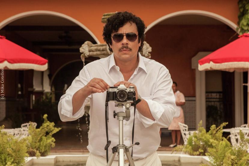El astro boricua Benicio del Toro durante su participación en el filme "Escobar: Paradise Lost" (2014). (IMDB)
