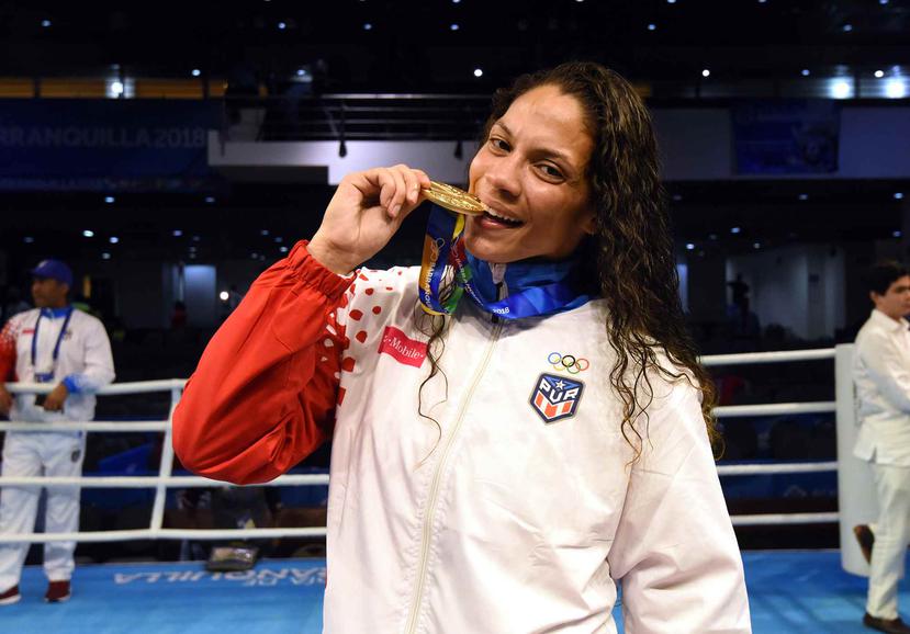 Nisa Rodríguez ganó la medalla de oro en la división de los 75 kilogramos en los Juegos Centroamericanos y del Caribe Barranquilla 2018. (GFR Media)