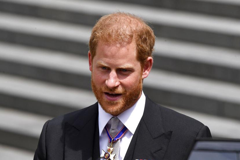 El príncipe Enrique de Gran Bretaña luego de una misa en Londres, el 3 de junio de 2022.