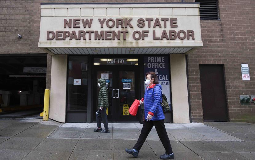 Oficina del Departamento del Trabajo cerrada en Nueva York. (EFE)
