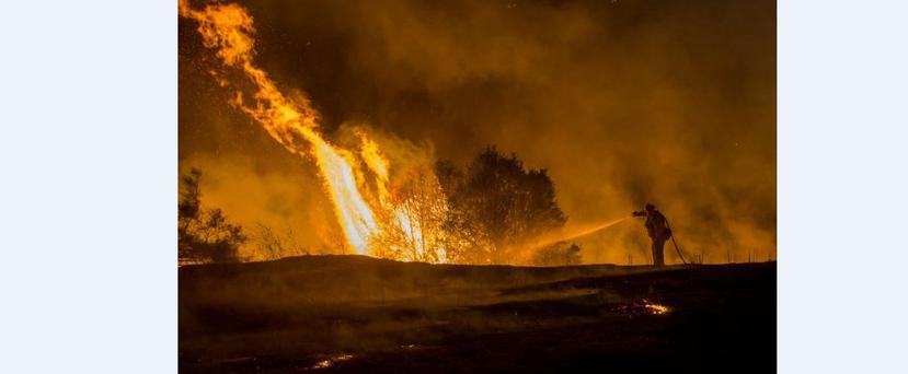Uno bombero murió a finales de la semana pasada en un incendio en el Bosque Nacional Modoc. (AFP)