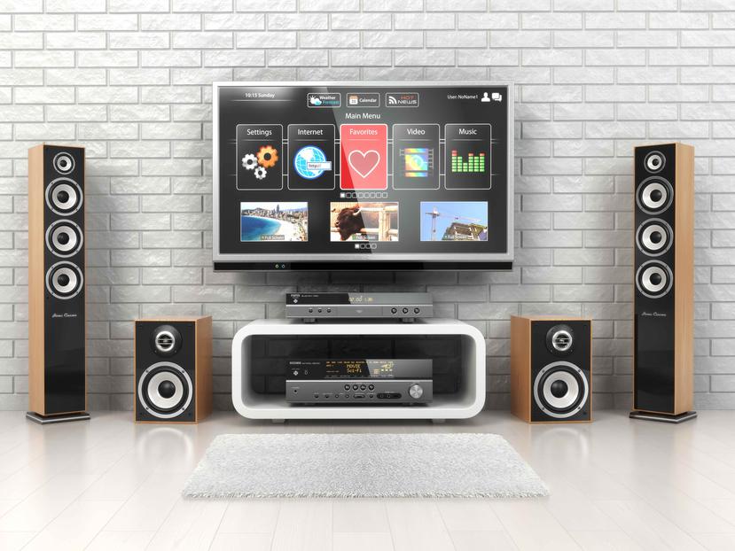 Los sistemas de audio para home theater pueden ser pasivos (como en la foto) o activos. (Shutterstock.com)