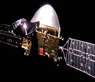 La sonda Tianwen-1 en camino a Marte. (CNSA)