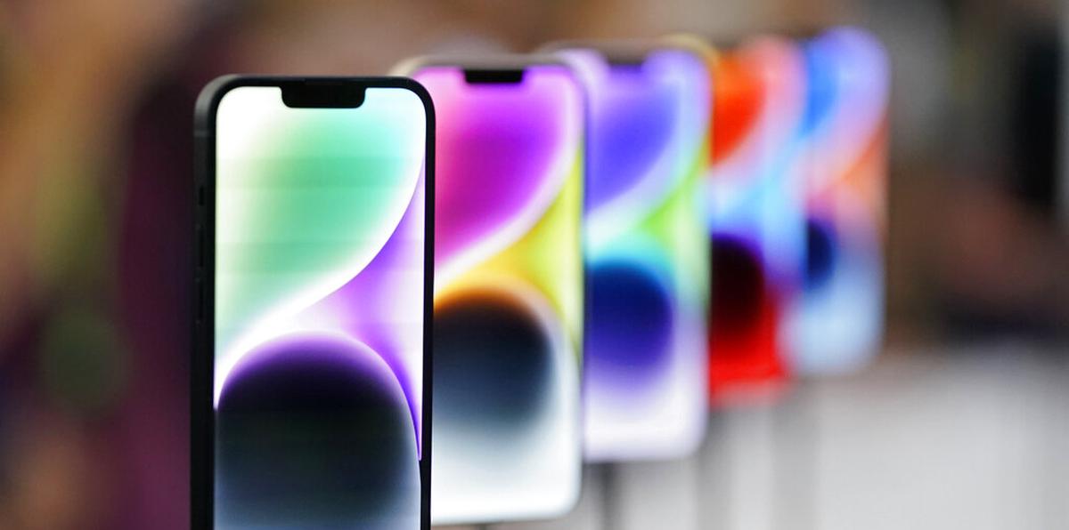 Los nuevos modelos del iPhone 14 durante el evento de presentación de Apple en la sede de la compañía en Cupertino, California, el 7 de septiembre de 2022.