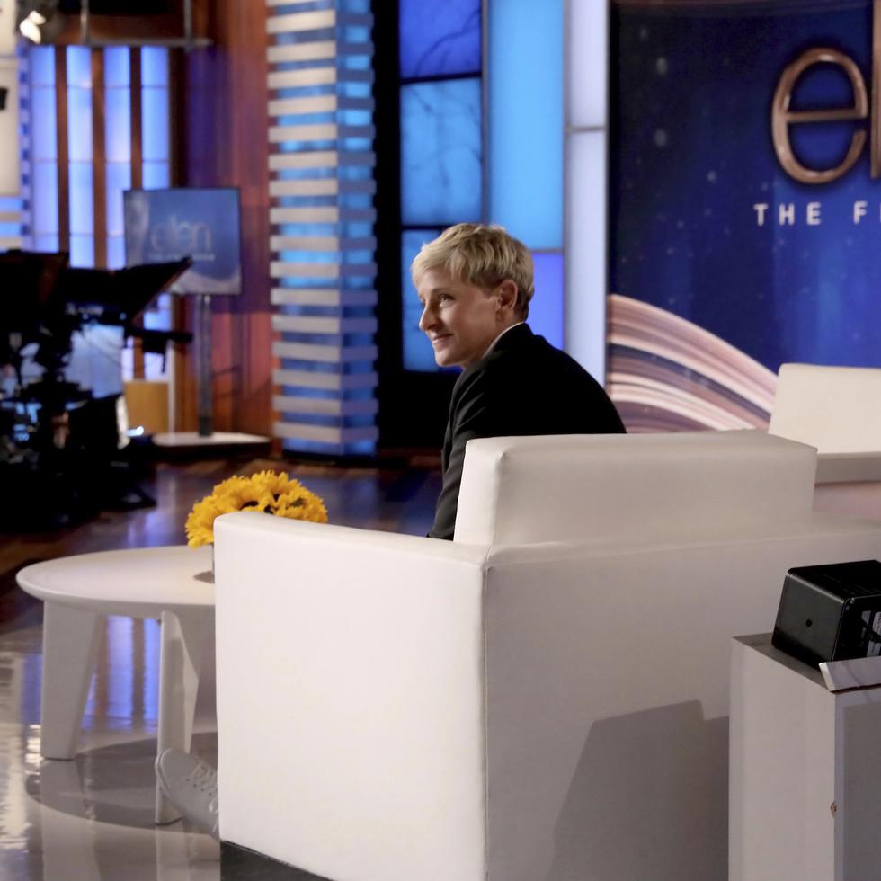 La animadora  Ellen DeGeneres durante su último programa. (Michael Rozman/Warner Bros. via AP)