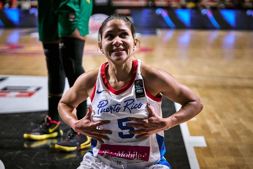 Pamela Rosado fue parte de las 12 jugadoras que conquistaron el boleto olímpico hacia Tokio en febrero, durante el clasificatorio celebrado en Francia. (Suministrada / FIBA)