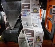 Vista de maquinas rotativas, donde se imprime el diario El Nacional, en Caracas (Venezuela). EFE/ Miguel Gutiérrez / Archivo
