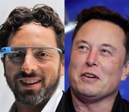 Fotomontaje del cofundador de Google Sergey Brin y el magnate Elon Musk.