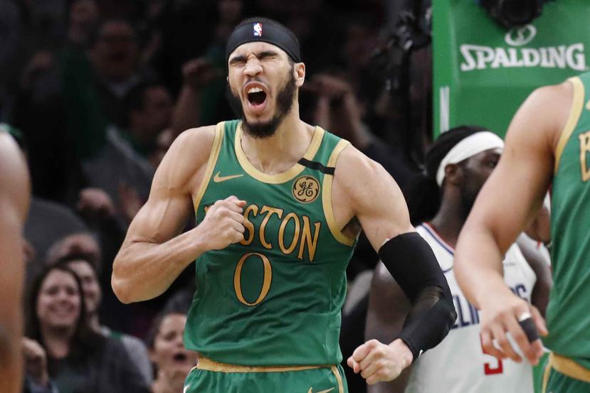 Jayson Tatum, jugador de los Celtics. (AP)