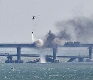 Explosión en el puente de Crimea, que une la ocupada península con Rusia.