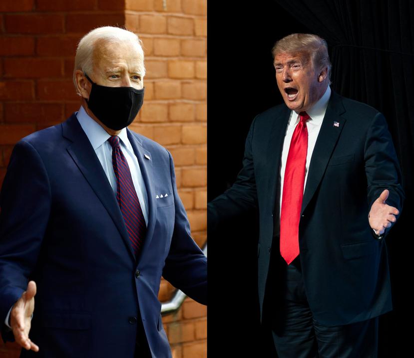 Joe Biden (izquierda) y Donald Trump (derecha).