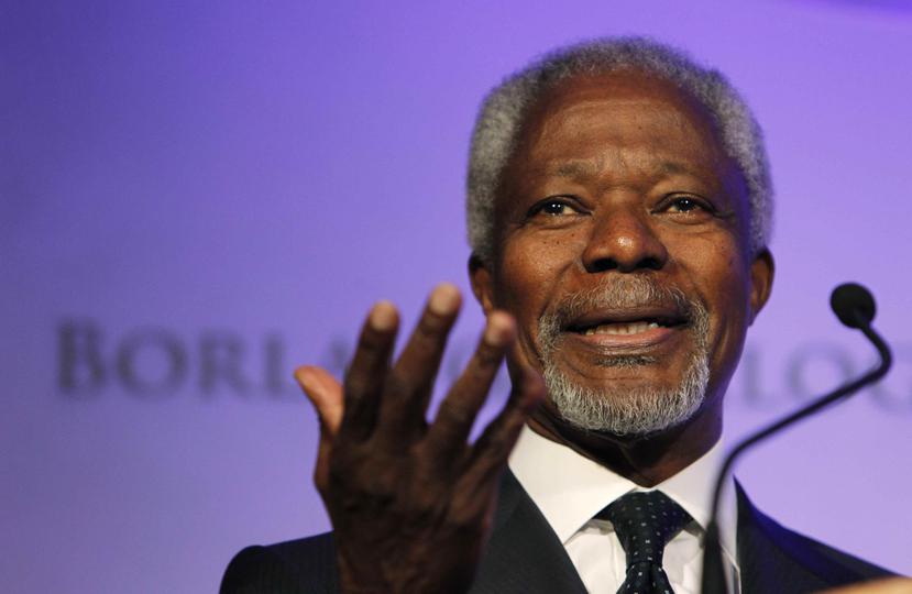 Annan fue uno de los más célebres diplomáticos del mundo y un carismático símbolo de la ONU. (AP)