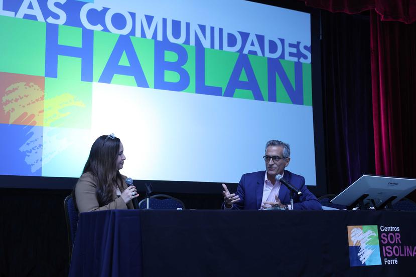 Anitza Cox Marrero, de Estudios Técnicos, y Luis Alberto Ferré Rangel, presidente de la Junta de Directores de los Centros Sor Isolina Ferré.
