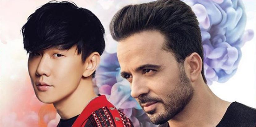 El cantante boricua Luis Fonsi junto a JJ Lin, con quien interpreta una nueva versión de "Despacito". (Captura / Instagram)