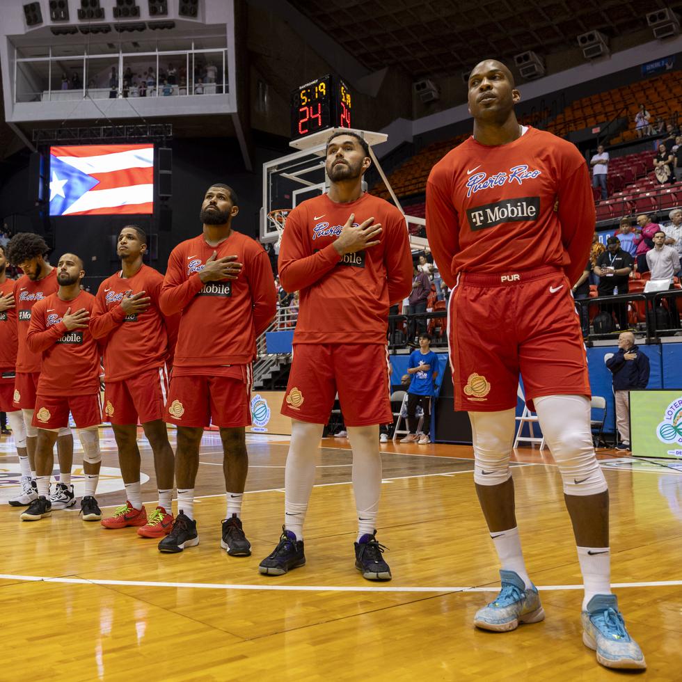 El Equipo Nacional de Puerto Rico durante la ventana clasificatoria al torneo continental AmeriCup 2025 de FIBA.