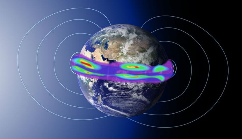 Se sabe que los campos magnéticos surgen del movimiento del hierro líquido del núcleo de la Tierra. (NASA)