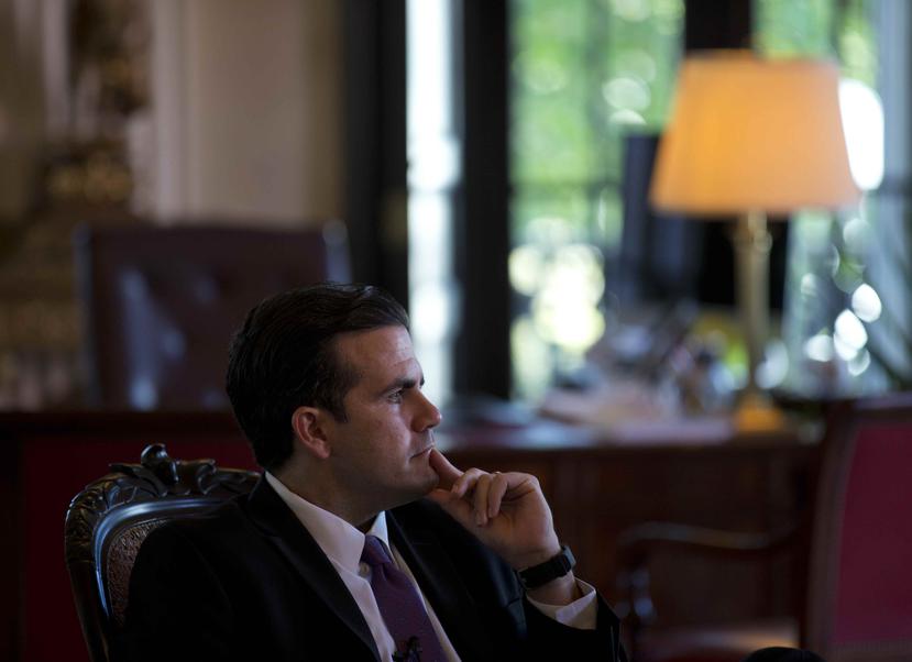 Rosselló in his office at La Fortaleza. (Archive picture)