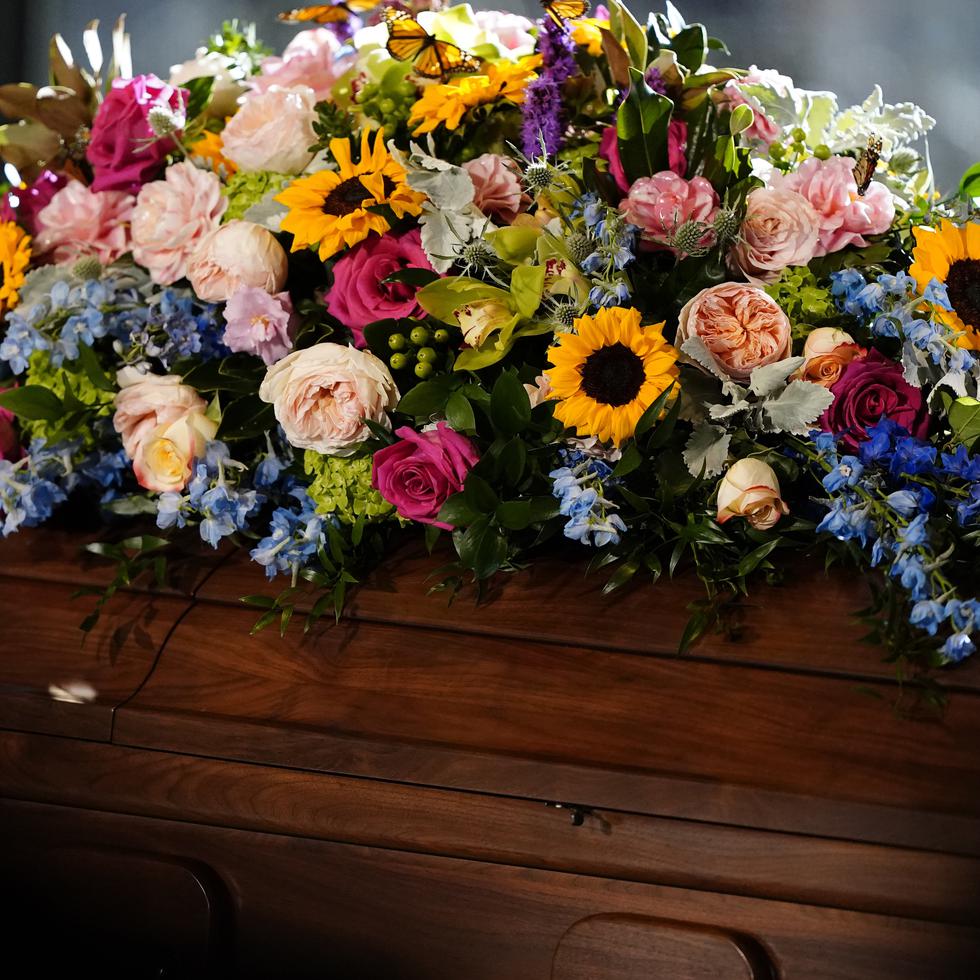 El féretro con los restos de la ex primera dama estadounidense Rosalynn Carter en Atlanta.