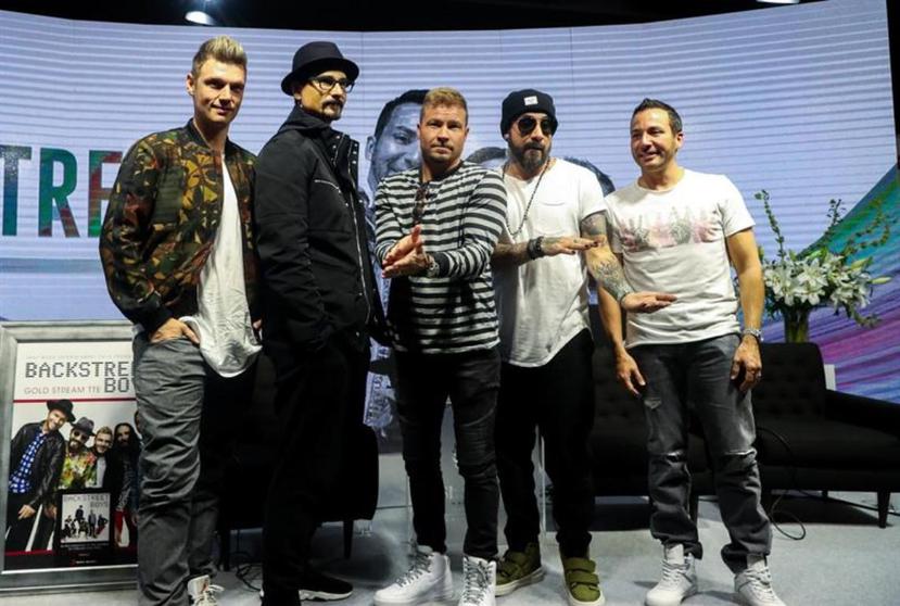 Los Backstreet Boys ofrecieron una conferencia de prensa, previo a su presentación en Chile. (EFE)