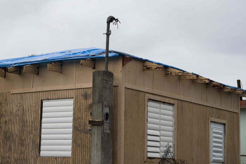 En Fajardo 144 casas tienen toldos azules tras el impacto del huracán María. (GFR Media)