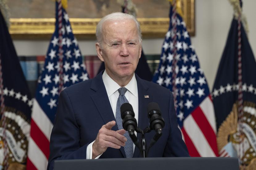 El presidente de los Estados Unidos, Joe Biden, durante una alocución en la Casa Blanca, en Washington D.C.