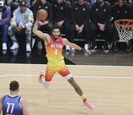 Jayson Tatum, del Team Giannis, durante la primera mitad del Juego de Estrellas de la NBA, el domingo 19 de febrero de 2023, en Salt Lake City.