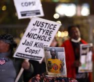 Manifestación en reclamo de justicia por el asesinato de Tyre Nichols a manos de cinco policías en Memphis, Tennessee.