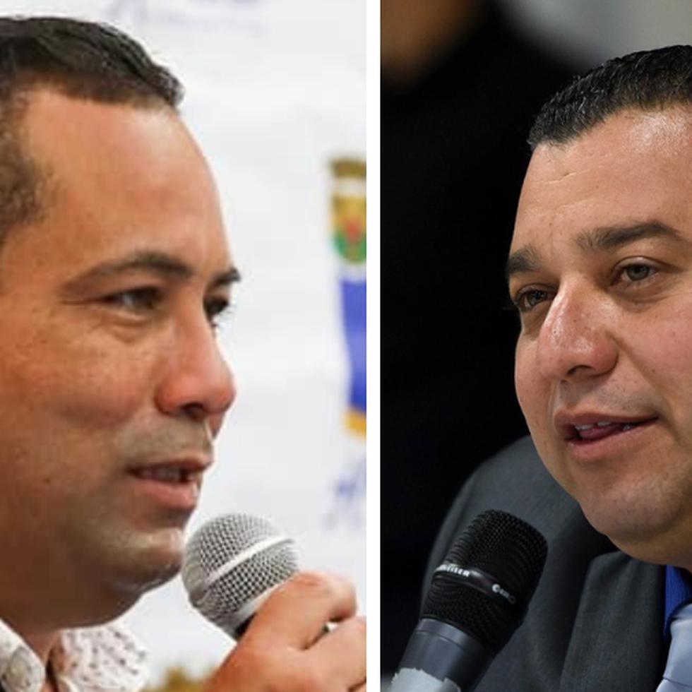 Los alcaldes de Humacao, Reinaldo Vargas (izq.) y Aguas Buenas, Javier García.