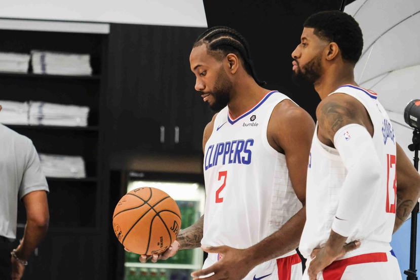 Kawhi Leonard y Paul George son las nuevas estrellas de los Clippers. (AP)