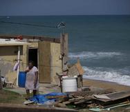 En la foto una casa destruida por el huracán en Yabucoa. (GFR Media)