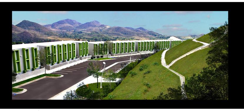 Imagen de cómo luciría el complejo de viviendas en Coamo.