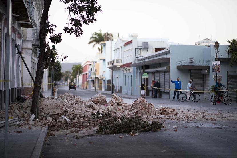 El casco urbano de Ponce que fue fuertemente afectado por el terremoto que sacudió la semana pasada a Puerto Rico.