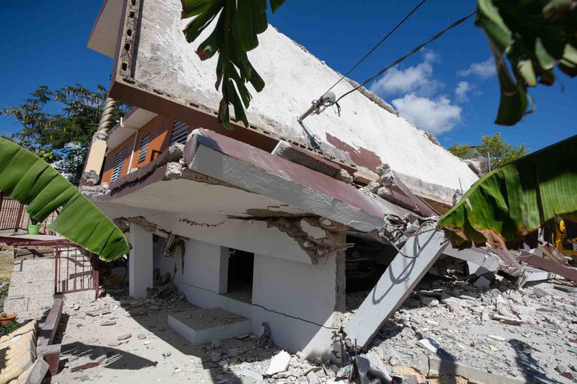 Una residencia en Guayanilla que colapsó tras el terremoto del 7 de enero. (GFR Media)