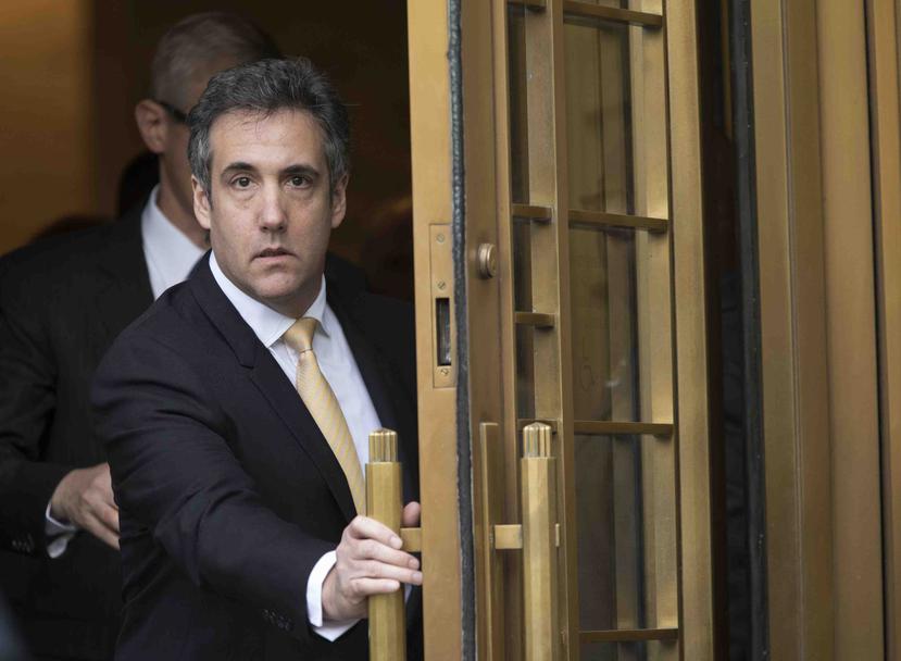 Cohen compareció hoy al tribunal en Nueva York. (AP)