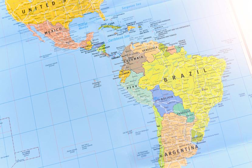 Mapa de América Latina.