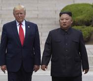 Trump ha promocionado sus lazos personales con Kim como uno de sus triunfos clave de política exterior. (AP)