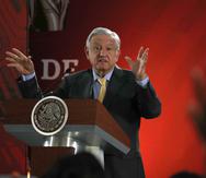 El presidente de México, Andrés Manuel López Obrador, contesta preguntas de periodistas. (AP/Marco Ugarte)