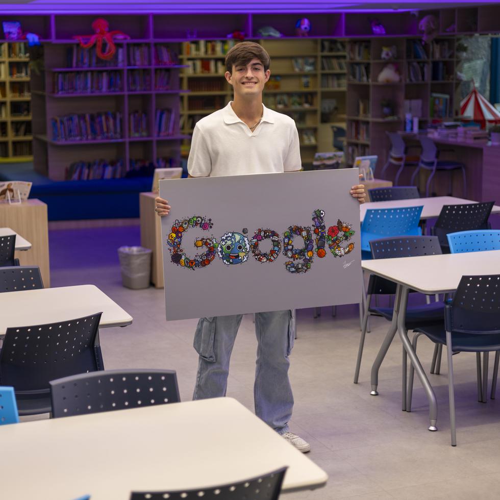 El estudiante Luis Corrada, creó un diseño de "doodle” el certamen de Google en su 25 aniversario.