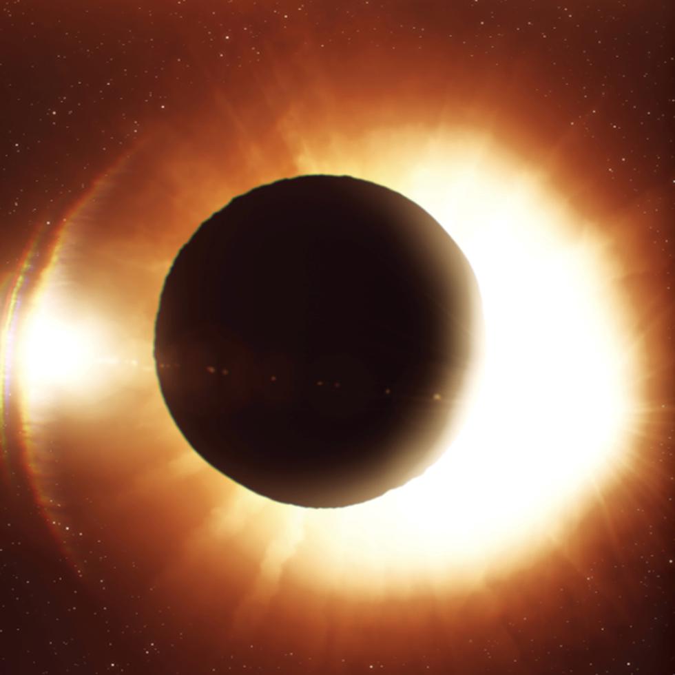 El eclipse solar ocurre cuando la Luna se interpone entre el Sol y la Tierra.