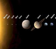 El sistema solar tiene ocho planetas: Mercurio, Venus, la Tierra, Marte, Júpiter, Saturno, Urano y Neptuno y los planetoides Ceres, Plutón y el llamado 2003 UB313, llamado provisionalmente Xena. (Archivo / EFE)