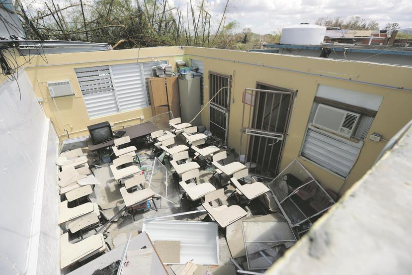 Educación proyecta que 64 escuelas públicas necesitan trabajos mayores de construcción para reparar los daños causados por el huracán María. (GFR Media)